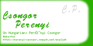 csongor perenyi business card